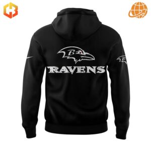 Back of Baltimore Ravens vs All Y'all Hoodie with team logo and name