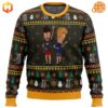 Beavis and Butthead Christmas Sweater featuring nostalgic cartoon design and festive holiday icons.