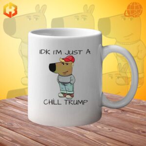 Ceramic mug featuring bold text and a humorous MAGA-themed design