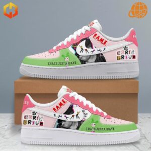 Chris Brown FAME Nike Air Force 1 shoes.