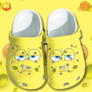 tep into SpongeBob's world with these hilariously expressive Funny Face Spongebob Squarepants Crocs Shoes!