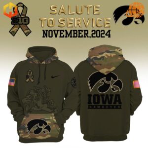 Iowa Hawkeyes Salute to Service Camo Hoodie