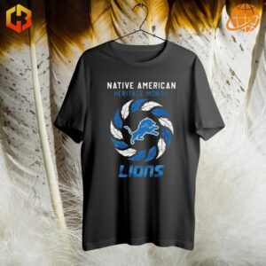 Native American Heritage Month Detroit Lions Shirt grey shirt color with classic crew neck