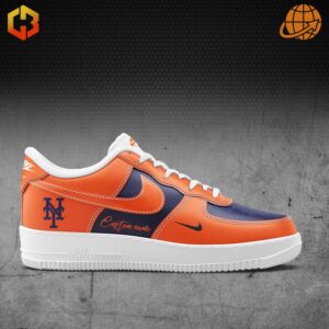 orange Nike Air Force 1 Mets Shoes