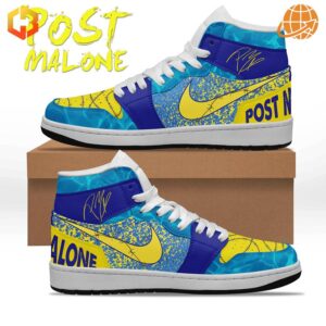 Step into style with the Post Malone Air Jordan 1 - where music meets fashion in a bold, colorful collaboration.