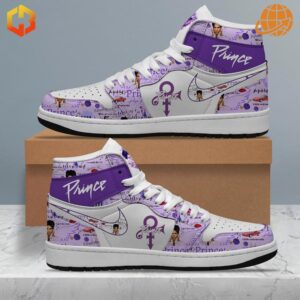 Step into music history with the Prince Air Jordan 1 Shoes - where iconic style meets legendary artistry.