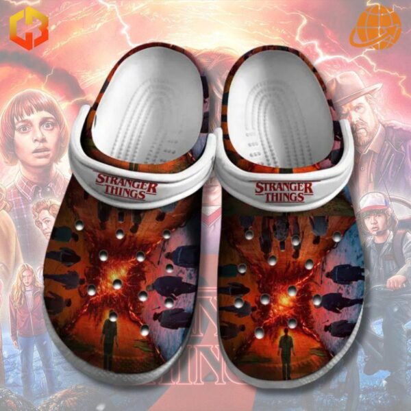 Step into the Upside Down with these electrifying Stranger Things 2025 Crocs Shoes, where comfort meets otherworldly adventure!