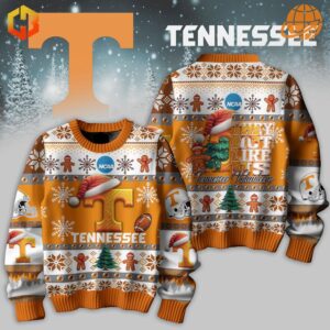 Tennessee Volunteers holiday sweater with team logo and festive designs.