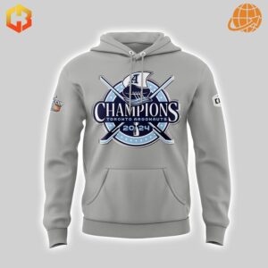 Grey hoodie with Toronto Argonauts 2024 Grey Cup Champions logo on front.