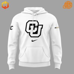 The Colorado Buffaloes Prime 2024 Hoodie in white: Classic design meets modern style.