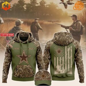 Dallas Cowboys NFL Hunting Hoodie in green