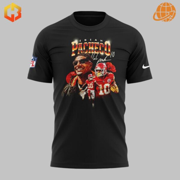 Wear your Chiefs pride: The Isiah Pacheco t-shirt - a perfect blend of team spirit and player personality.