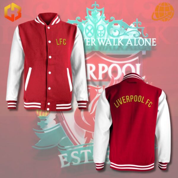 a Liverpool FC baseball jacket.