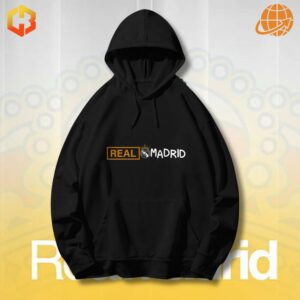 Funny Real Madrid hoodie featuring a playful Pornhub logo twist