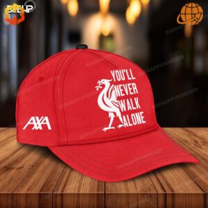 Red baseball cap with the Liverpool FC crest and YNWA lettering.